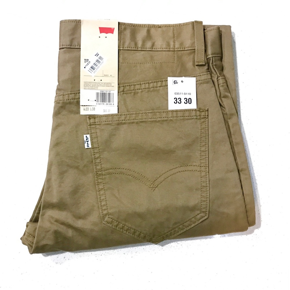 LEVIS 511 SLIM FIT BROWN JEANS MENS 33X30
